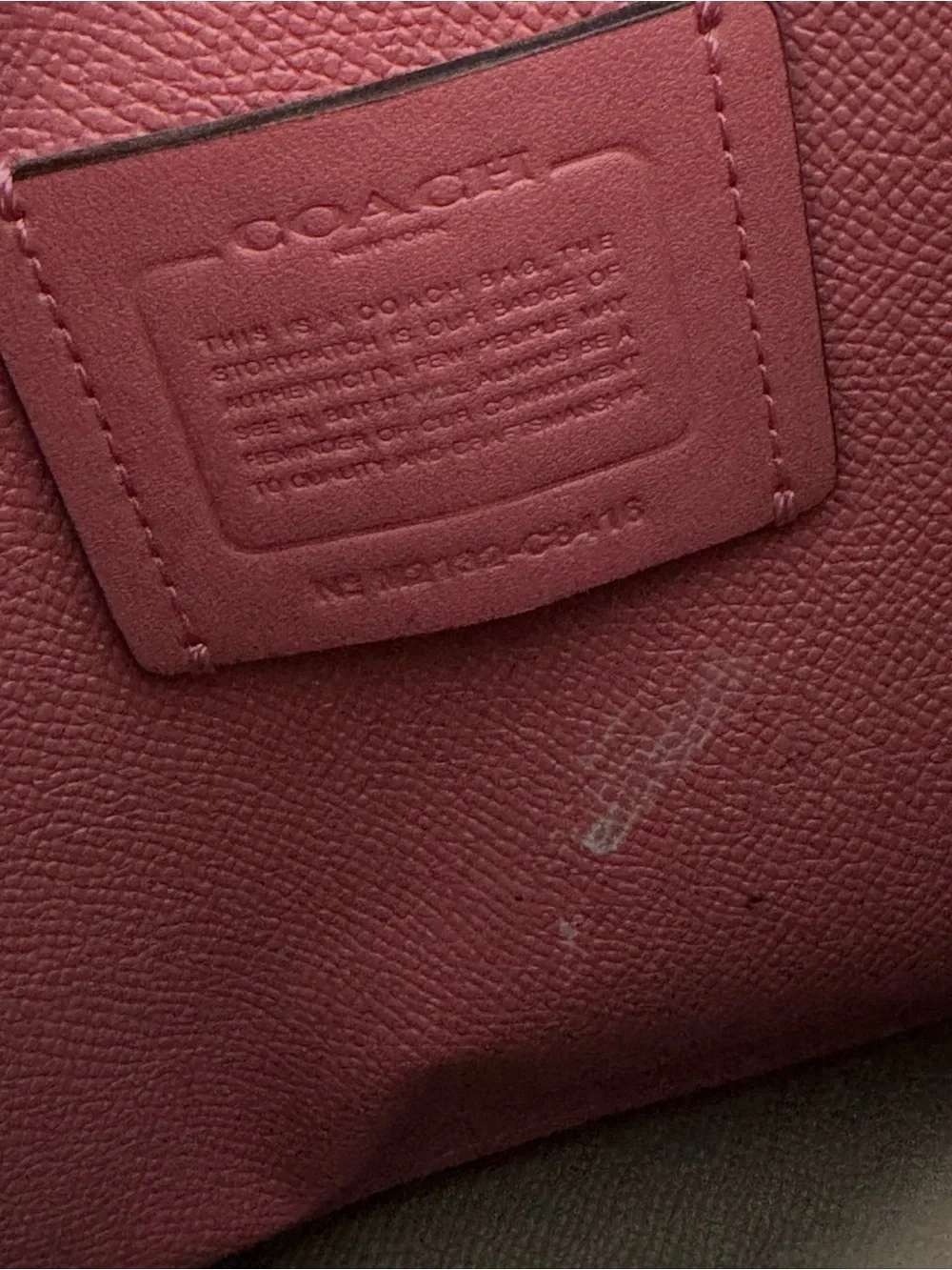COACH Heritage Signature Horse Stripe Tote Pink & Beige